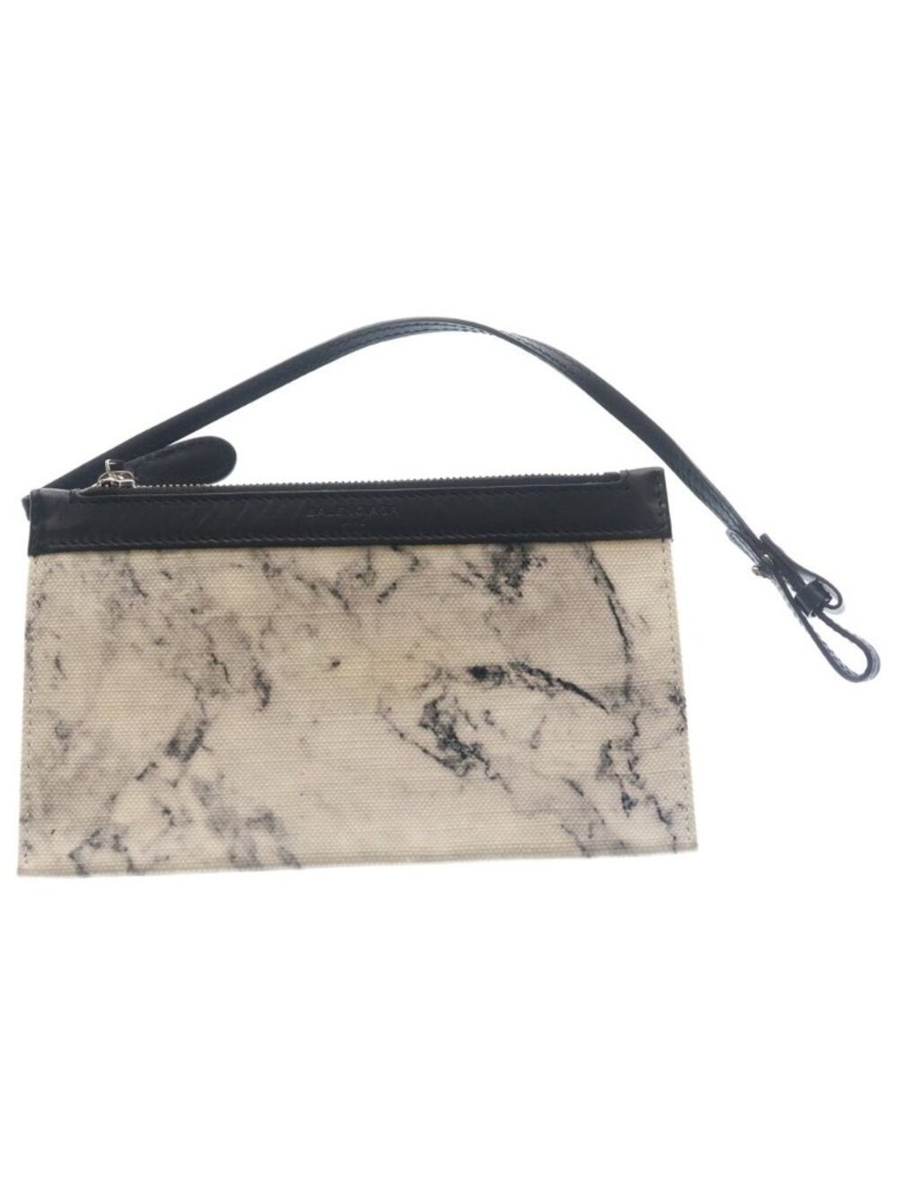 Balenciaga Navy Cabas M Handbag Surrogate Stone Pattern Tote Black White Canvas - Picture 6 of 6